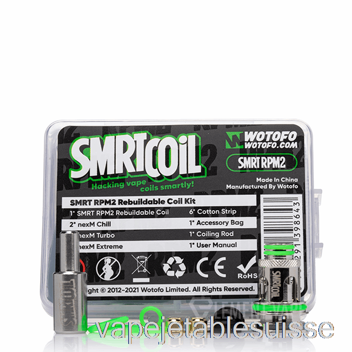 Vape Suisse Wotofo Smrt Kit De Bobine Reconstructible [rpm2] Kit De Bobine Reconstructible